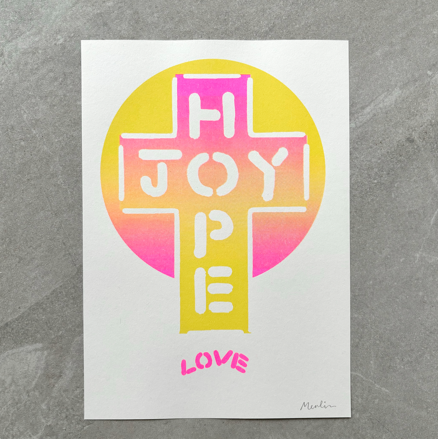 JOY HOPE LOVE Cross. A4