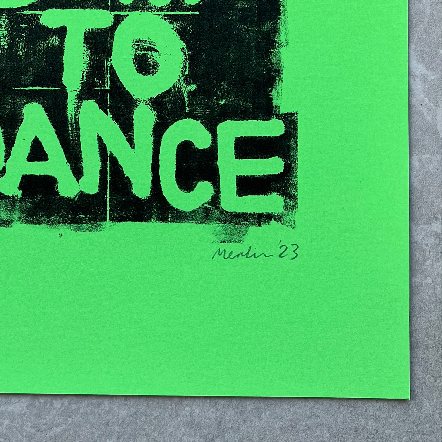 WE ARE BORN TO DANCE. Green - A3