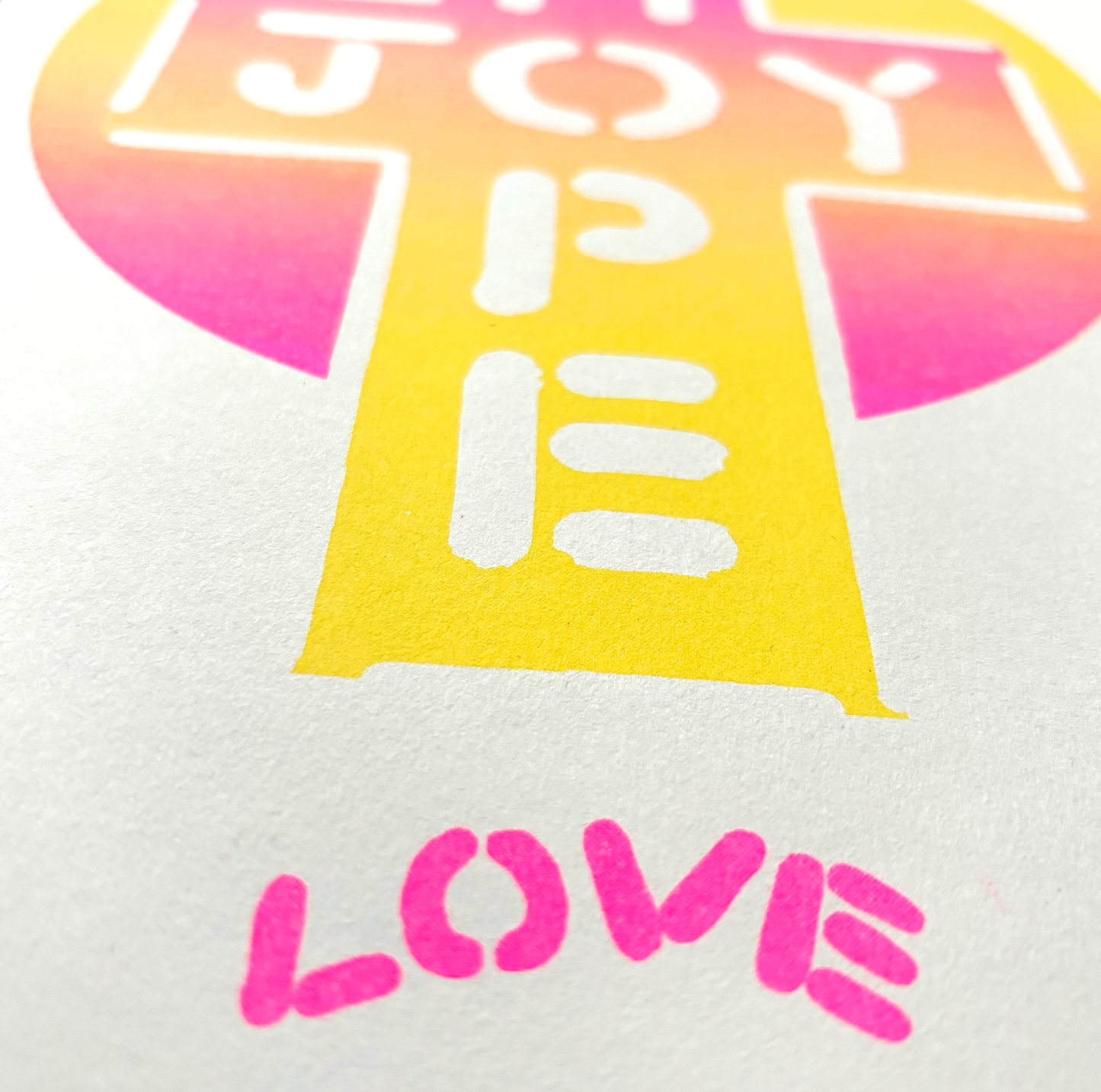 JOY HOPE LOVE Cross.  A4